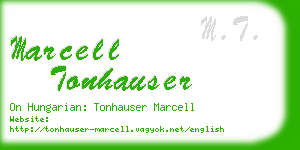 marcell tonhauser business card